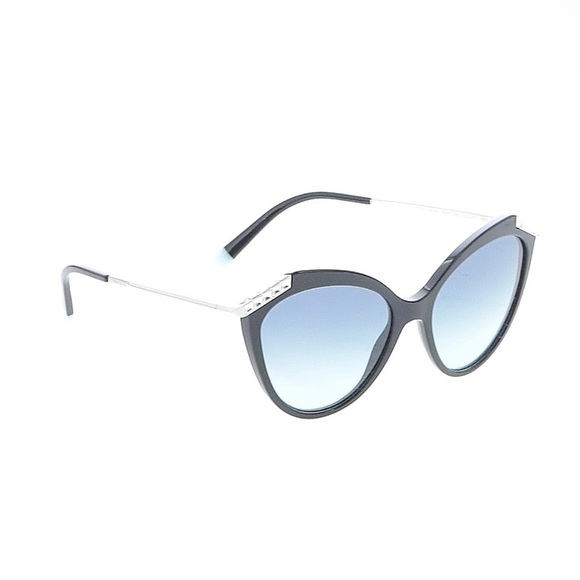 NEW Tiffany & Co. Silver Black Crystals TF4173-B 8001/9S 55-17-140 Sunglasses OS - Picture 3 of 5
